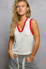 Chic Contrast Sleeveless Knit | POL