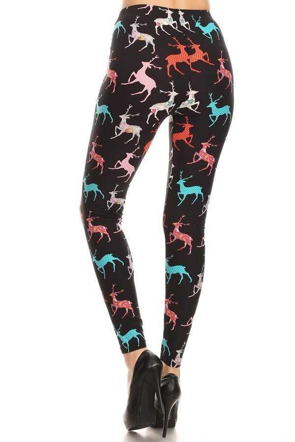 Reindeer Buttery Soft Leggings - Final Sale