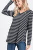 Just Me & My Stripes Long Sleeve Top - Final Sale**