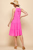 Fuchsia Halter Neck Midi Dress - Final Sale