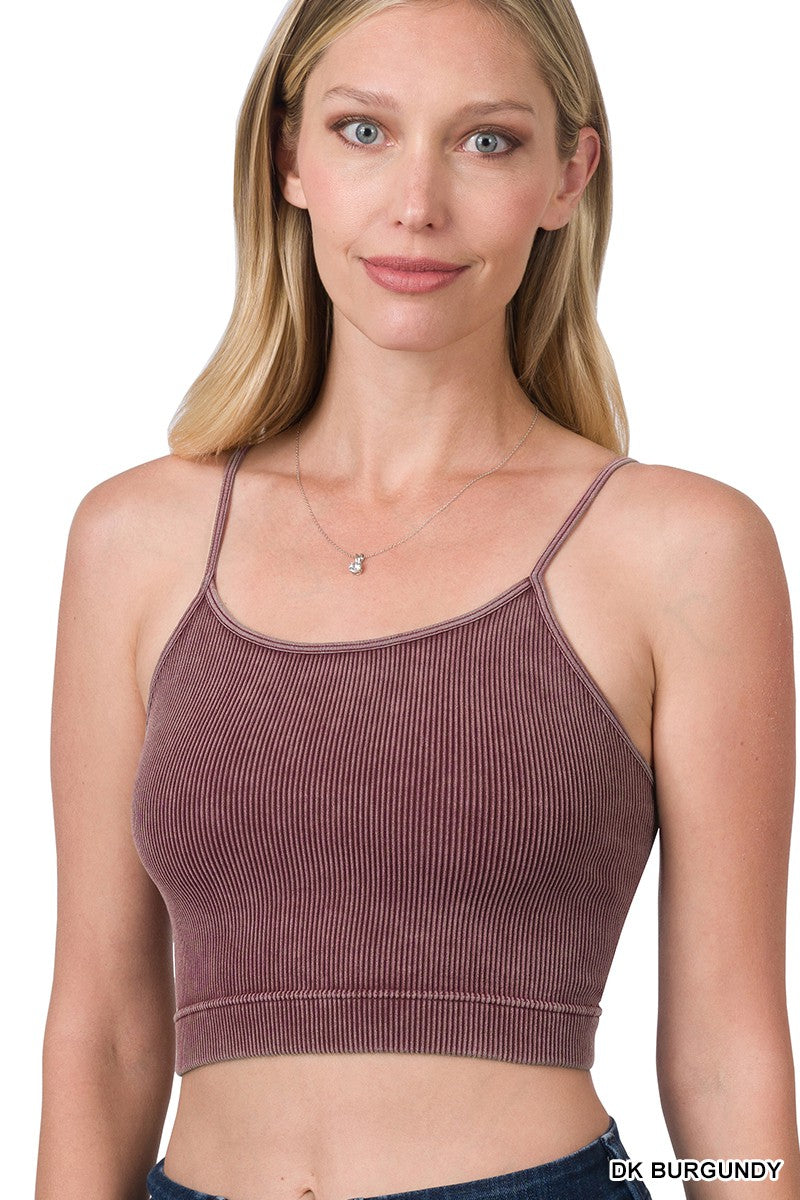 Washed Ribbed Seamless Cropped Cami- Part 2 - DEAL