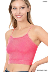 Washed Ribbed Seamless Cropped Cami- Part 2 - DEAL
