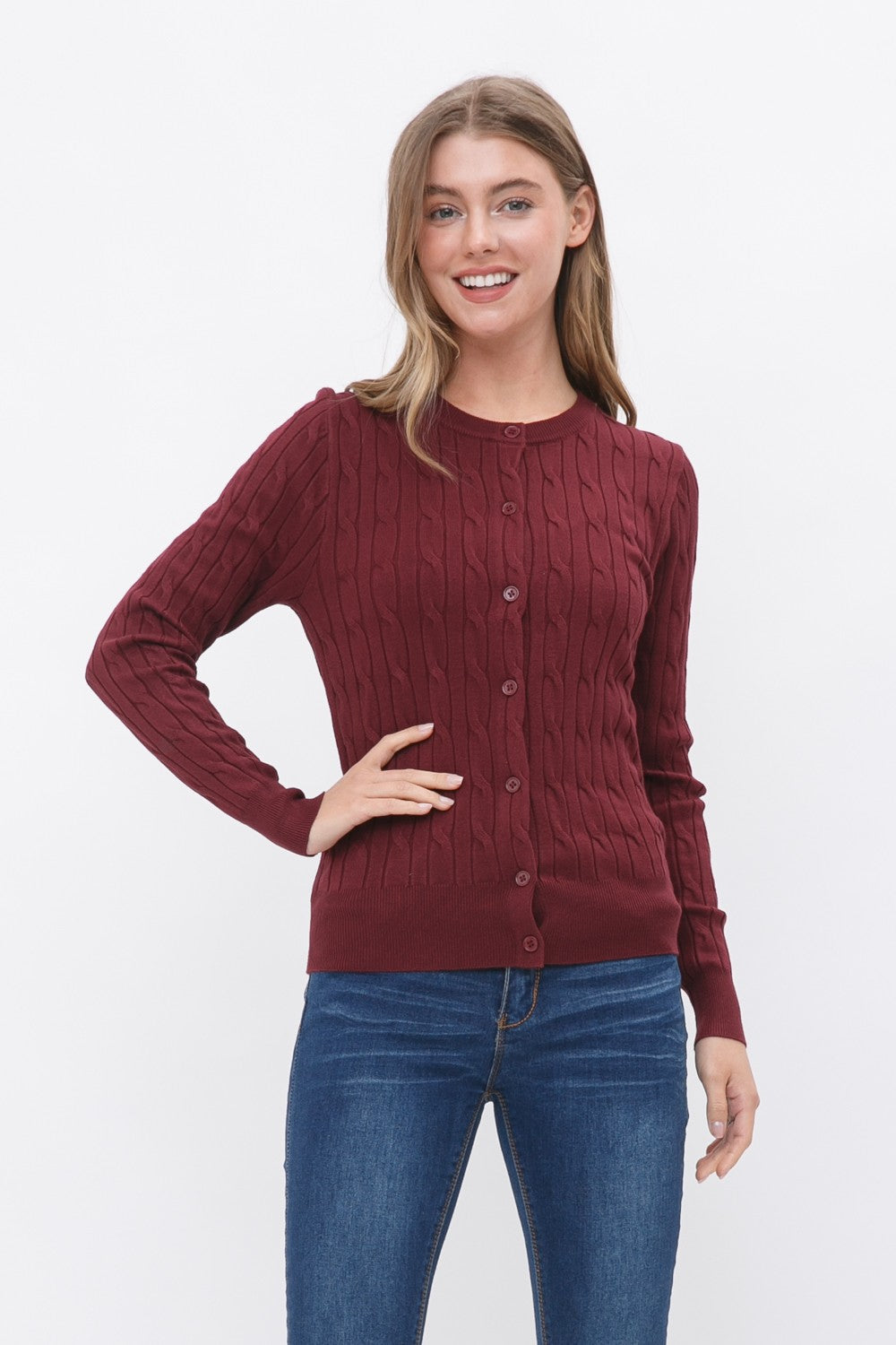 A Classic Cable Knit Button Cardigan (9 COLORS) *DEAL*
