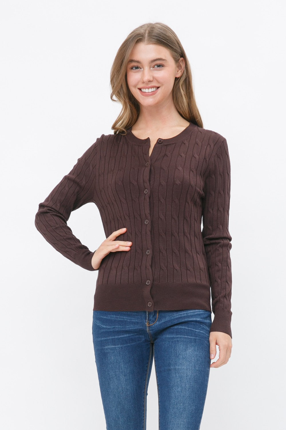 A Classic Cable Knit Button Cardigan (9 COLORS) *DEAL*