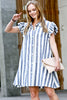 Oh Say Can You See Ruffle Layered Striped Dress - Final Sale