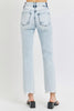 Acid Light High Rise Ankle Straight Denim Jeans | RISEN - Final Sale