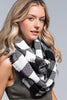 Black/White Buffalo Plaid Infinity Scarf - DEAL