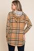 Taupe Plaid Hoodie Tunic AS IS FINAL SALE ***