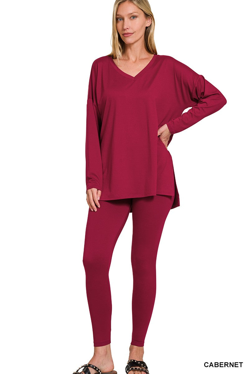 Brushed Dty Microfiber Loungewear Set (8 COLORS) | ZENANA *LA LIVE PREORDER