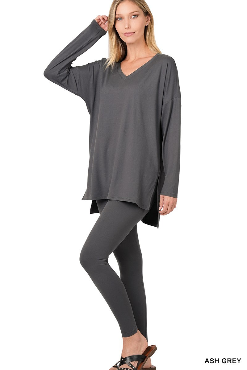 Brushed Dty Microfiber Loungewear Set (8 COLORS) | ZENANA *LA LIVE PREORDER