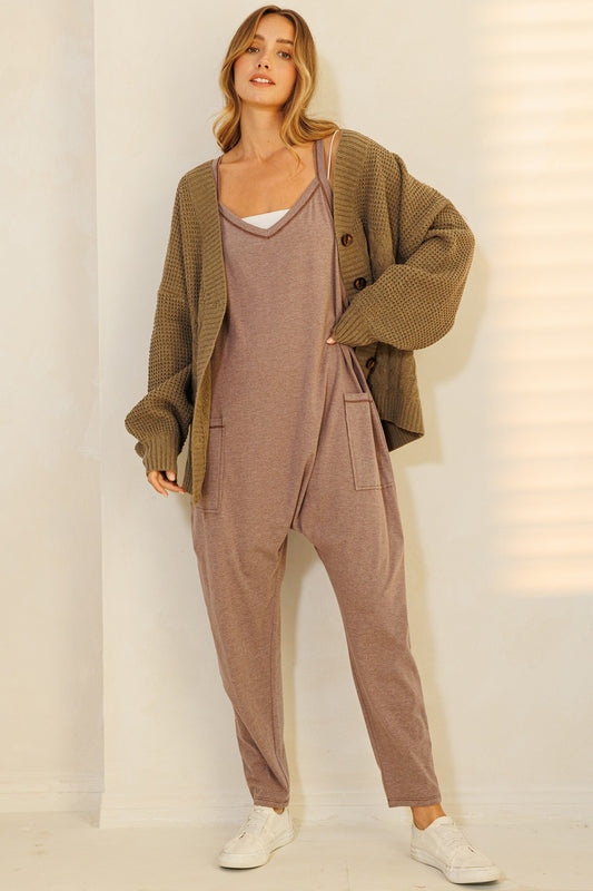 Sleeveless Solid Harem Jumpsuit - Final Sale