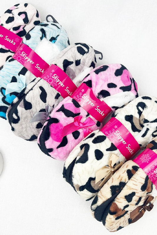 Leopard Soft Non Slip Winter Slipper** - Final Sale