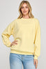 Fleece Relaxed Fit Oversized Crew Neck Sweatshirt - Final Sale