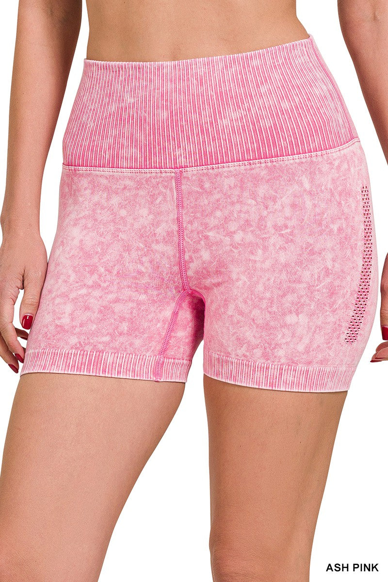 Mineral Wash Seamless Biker Shorts | Part 1** - Final Sale