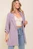 Techno Crepe Roll Up Sleeve Oversized Blazer* - Final Sale