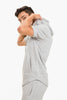 Men's Organic Cotton Curved Hem Hoodie Top | MONO B