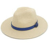 Royal Blue Color Band Straw Panama Hat - Final Sale