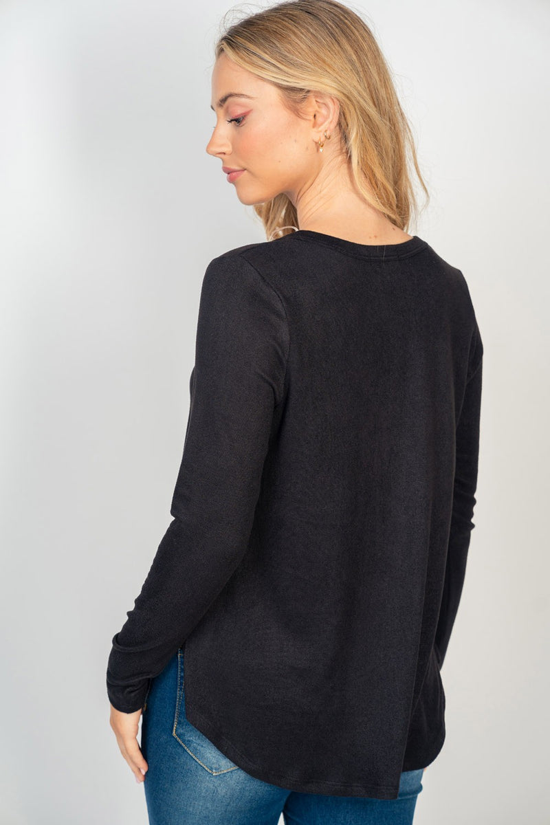 Simply Happy Long Sleeve Knit Top
