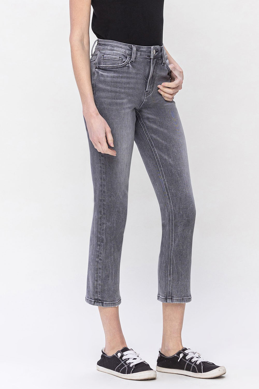Lovervet | Awesome High Rise Crop Slim Straight Denim Jeans - Final Sale