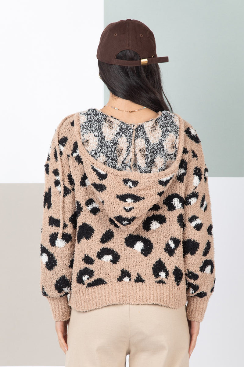 Leopard Printed Soft Sweater Top - Final Sale