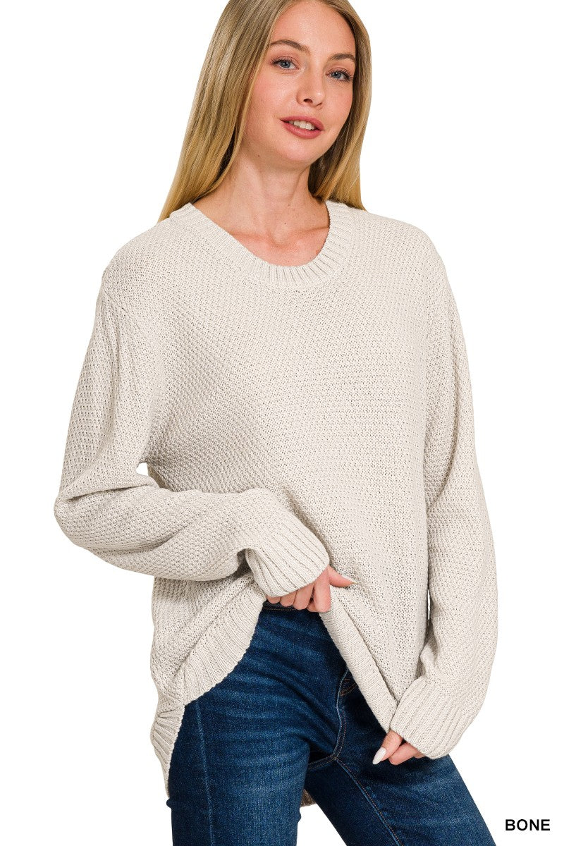 The Hadley Round Neck Basic Sweater | Zenana (5 COLORS) *DEAL*