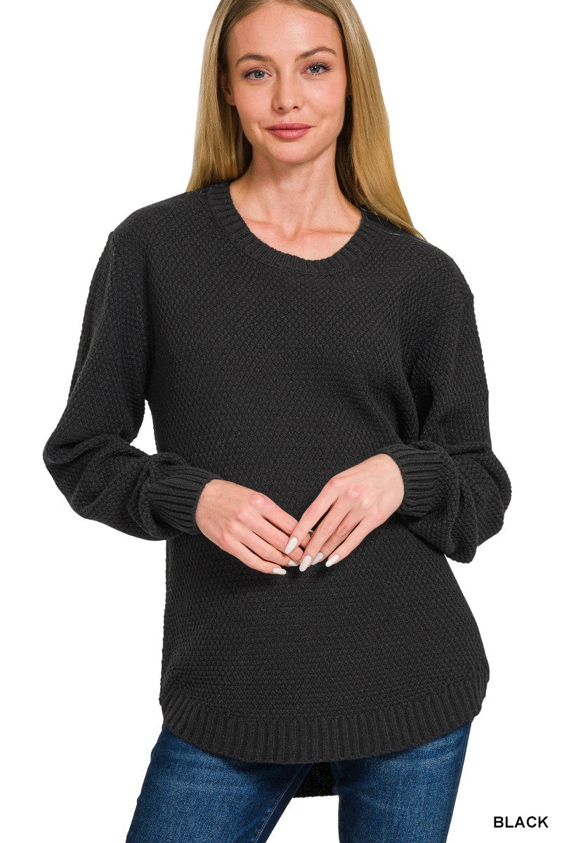 The Hadley Round Neck Basic Sweater | Zenana (5 COLORS) *DEAL*