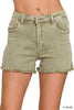 Perfect for You Acid Wash Frayed Cutoff Denim Shorts | Zenana - Final Sale