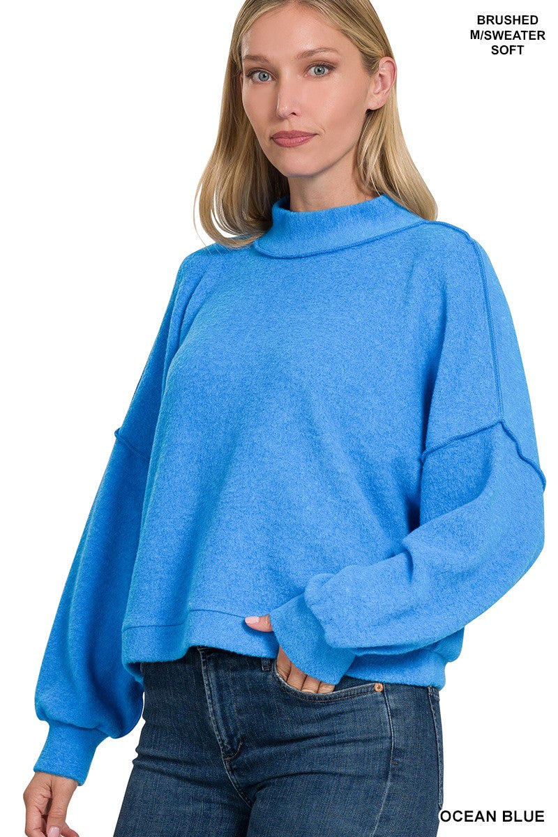 Brushed Melange Hacci Sweater (8 COLORS) | ZENANA *LA LIVE PREORDER