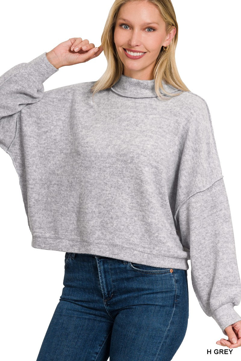 Brushed Melange Hacci Sweater (8 COLORS) | ZENANA *LA LIVE PREORDER