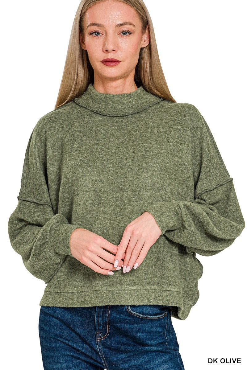 Brushed Melange Hacci Sweater (8 COLORS) | ZENANA *LA LIVE PREORDER