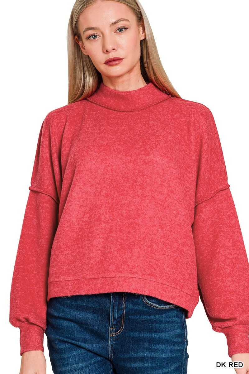 Brushed Melange Hacci Sweater (8 COLORS) | ZENANA *LA LIVE PREORDER