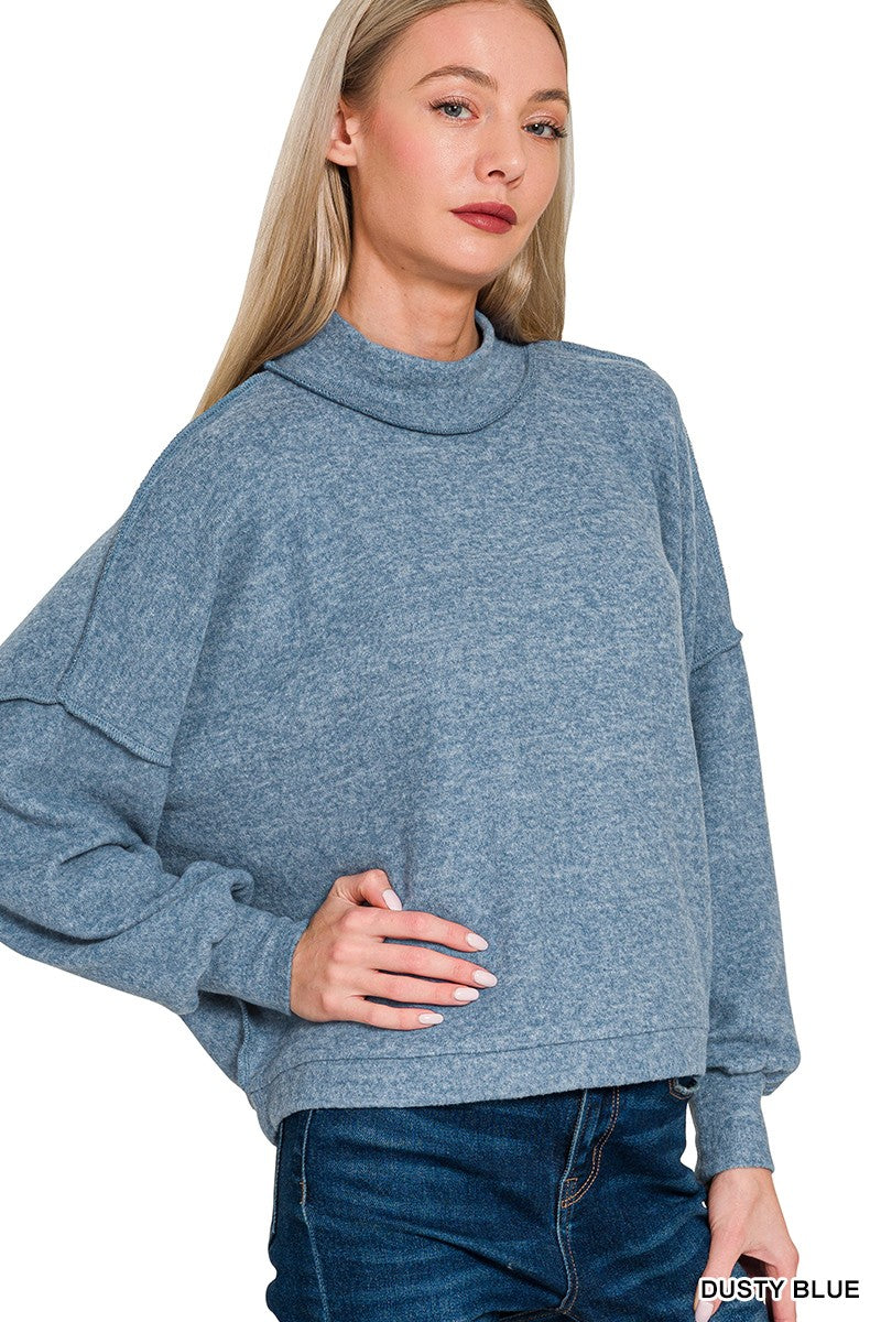 Brushed Melange Hacci Sweater (8 COLORS) | ZENANA *LA LIVE PREORDER