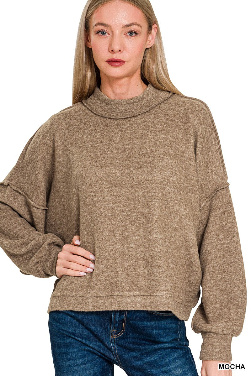 Brushed Melange Hacci Sweater (8 COLORS) | ZENANA *LA LIVE PREORDER