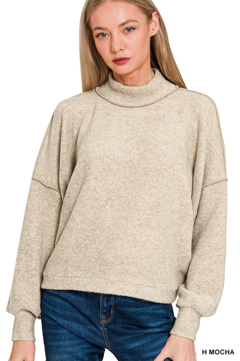 Brushed Melange Hacci Sweater (8 COLORS) | ZENANA *LA LIVE PREORDER