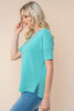 Barajas Short Sleeve Solid Knit Top - Final Sale