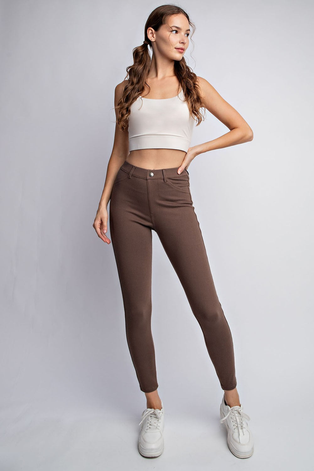 Cotton Stretch Twill Pants | Rae Mode - Final Sale**