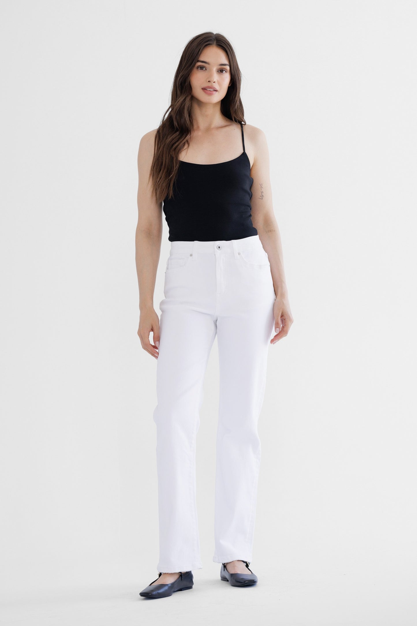MICA | Dutch White High Rise Straight Denim Jeans