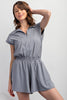Butter Short Sleeve Quarter Zip Romper | RAE MODE - Final Sale