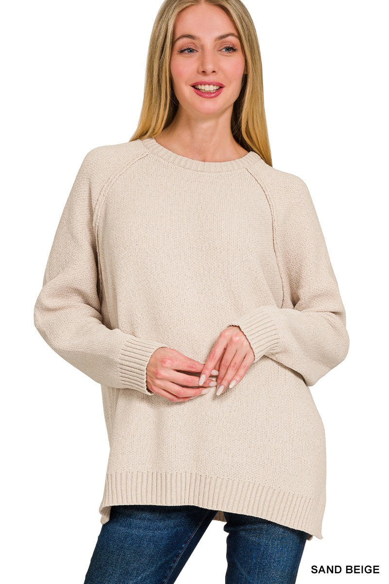 Wrapped up in Softness Chenille Raglan Sweater - Final Sale**