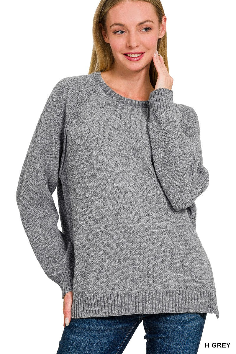 Wrapped up in Softness Chenille Raglan Sweater - Final Sale**