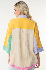 Sun-kissed Three Quarter Sleeve Solid Knit Top