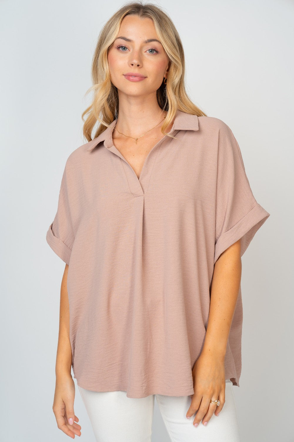Seascape Short Sleeve Woven Top - Final Sale