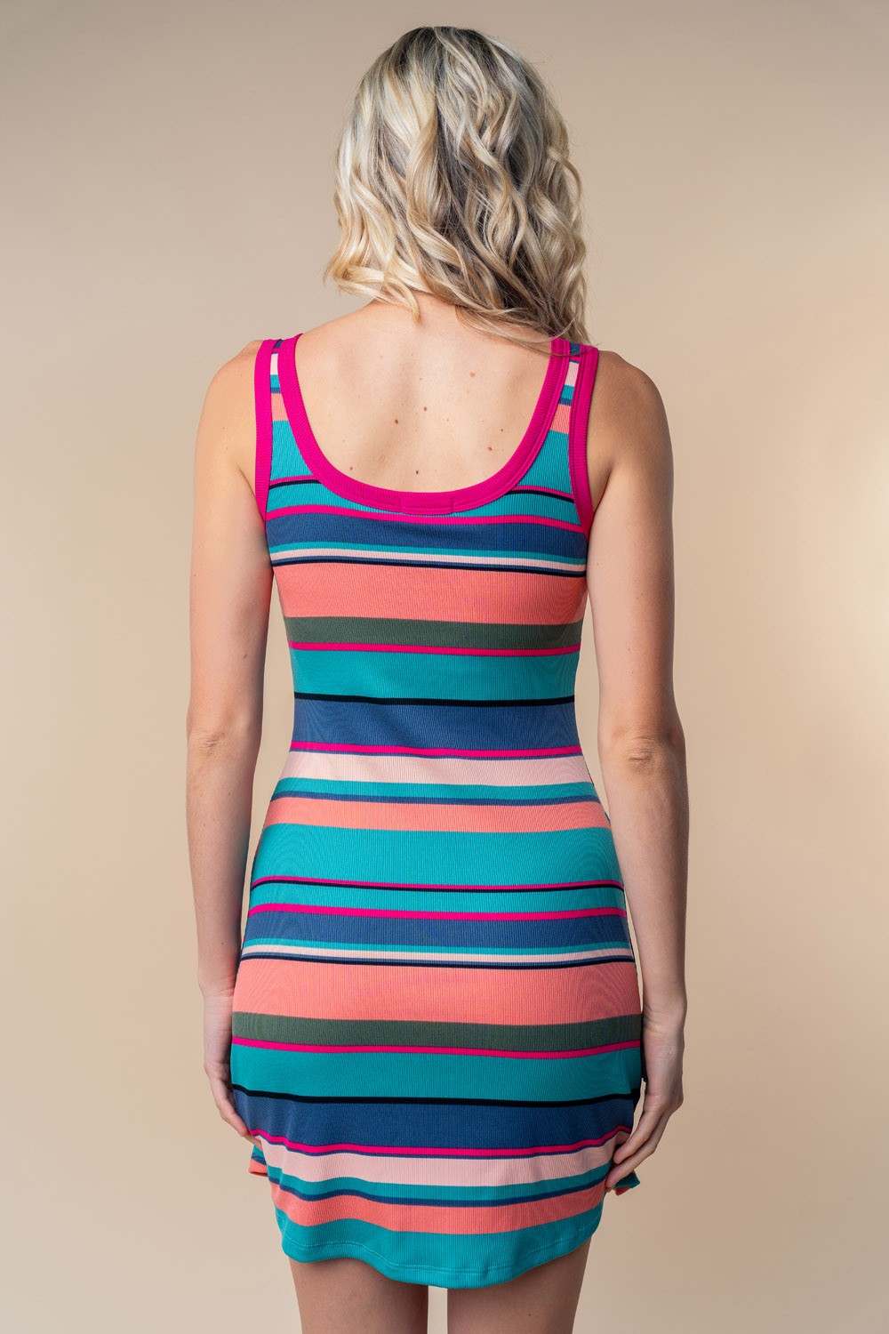 Panama Sleeveless Striped Knit Dress -Final Sale