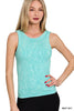 2 Way Neckline Washed Ribbed Seamless Tank Top | ZENANA - Final Sale