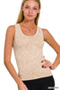 2 Way Neckline Washed Ribbed Seamless Tank Top | ZENANA - Final Sale