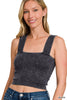 Washed Ribbed Cropped Tank Top* - Final Sale