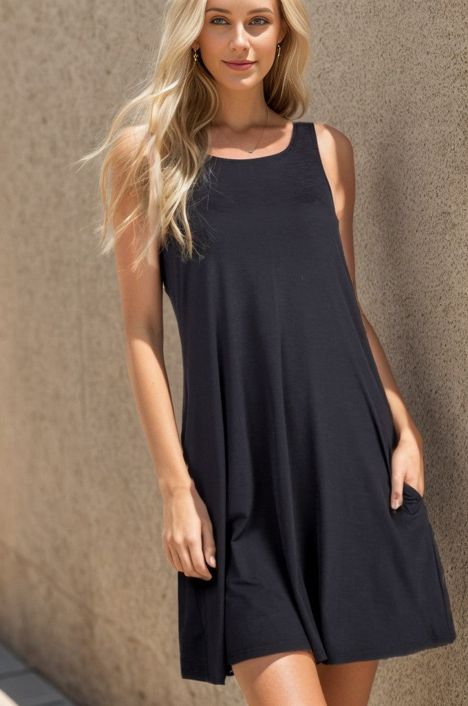 Solid Bulgari Dress With Side Pocket | HEIMISH - Final Sale