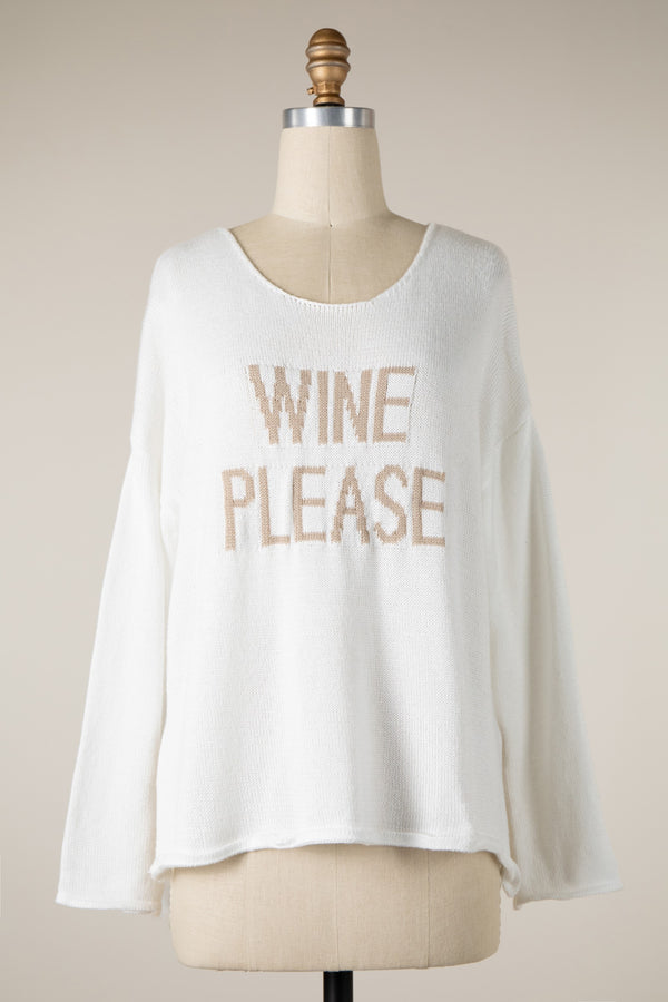 Wine Please Lightweight Sweater