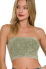Washed Ribbed Tube Top * - Final Sale