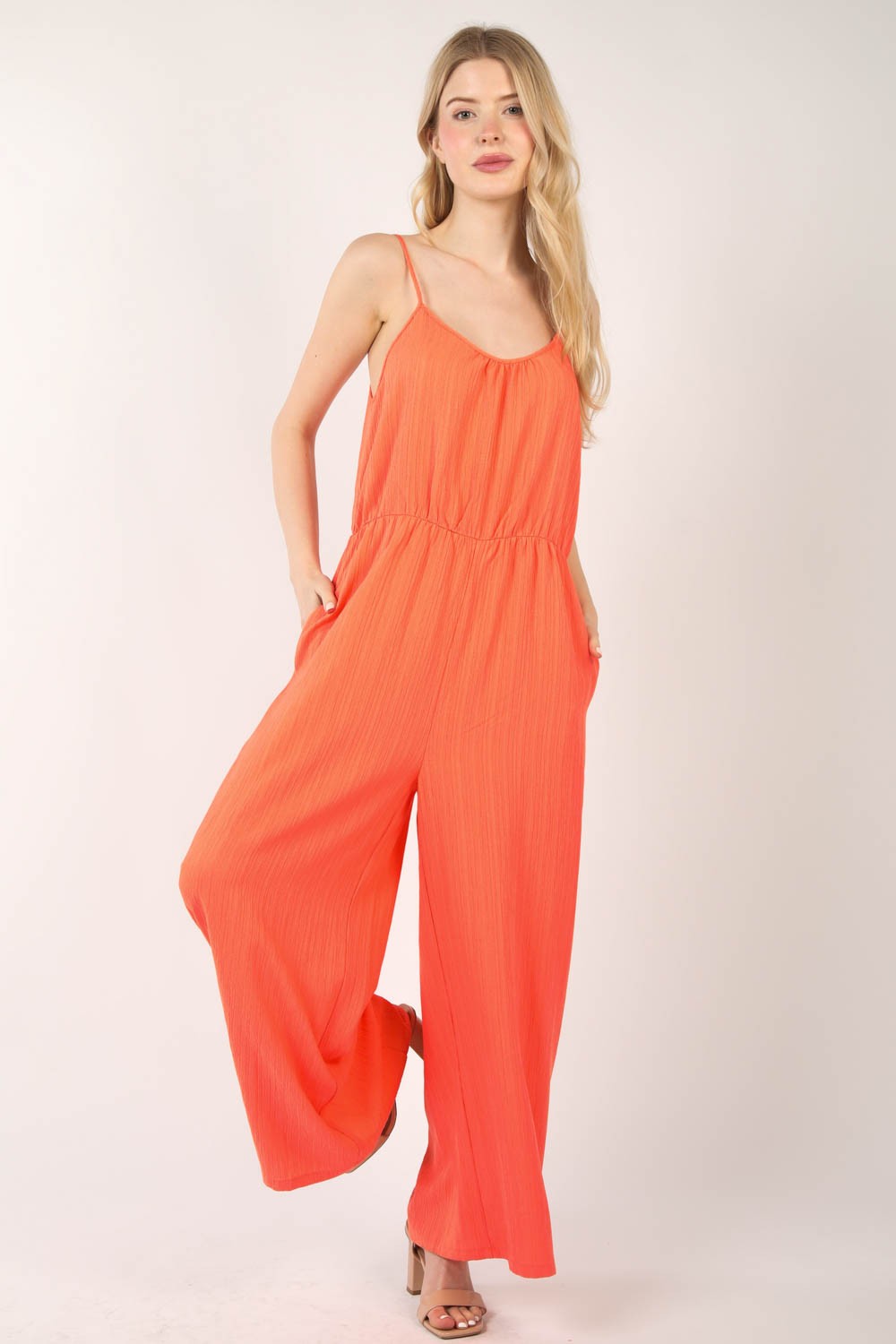 Feeling Real Fancy Wide Leg Sleeveless Jumpsuit - Final Sale